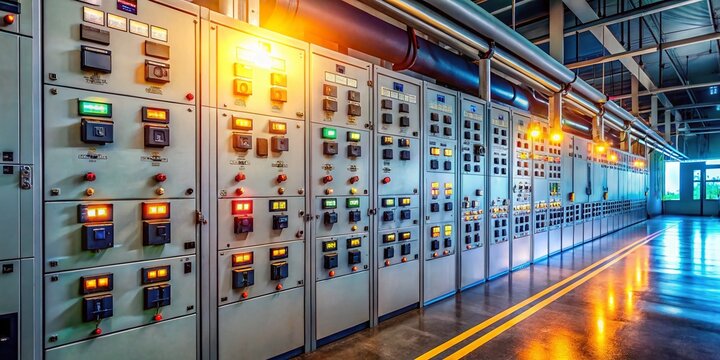 Offshore cranes at sunset